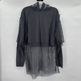 women Ivy Parks Mesh Hooded Crop Top Gray Top L