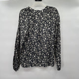 women Velvet Heart NWT Seya Floral Print Blouse Black Gray Top S