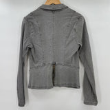 women XCVI NWT Inglebert Snakeskin Blazer Icey Gray Jacket M