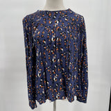 women Tribal NWT Spotted Smocked MSRP $85 Sapphire Blue Top XS