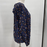 women Tribal NWT Spotted Smocked MSRP $85 Sapphire Blue Top XS