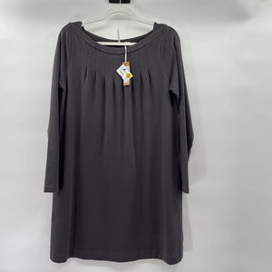 women Hello Nite NWT Pleated Terry Knit Dress MSRP $128 Ebony Gray Dress S