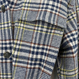 women Pendleton NWT West End Shirt Jacket MSRP $349 Navy Plaid Jacket L