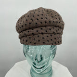 women rocks and salt NWT Newsboy Polka Dot Wool Brown Hat