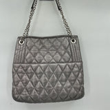 Coach Poppy Slim Tote Silver Purse