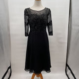 women JJ's House Lace Top cocktail Black Dress 10