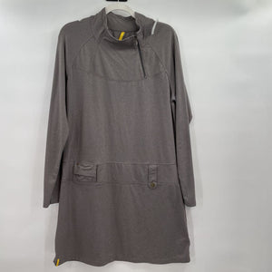 women Lole Long Sleeve Knit Gray Day Dress XL