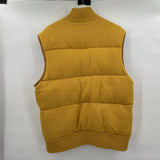 men Sean John Reversible Merino & Suede Vest Tan Yellow Jacket XXL