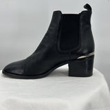 women Ma&Lo Leather Boots Black Shoes 39/8.5