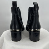 women Ma&Lo Leather Boots Black Shoes 39/8.5