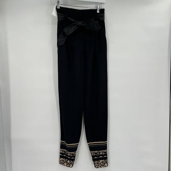 women Versace Vintage Wool Trousers Black Pants 2/4