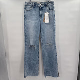 women Risen NWT Distressed Wide Leg Jeans