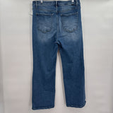 women Risen Distressed Hem Wide Leg Blue Jeans 15/32