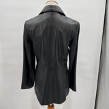 women JLC New York Leather Black Jacket M