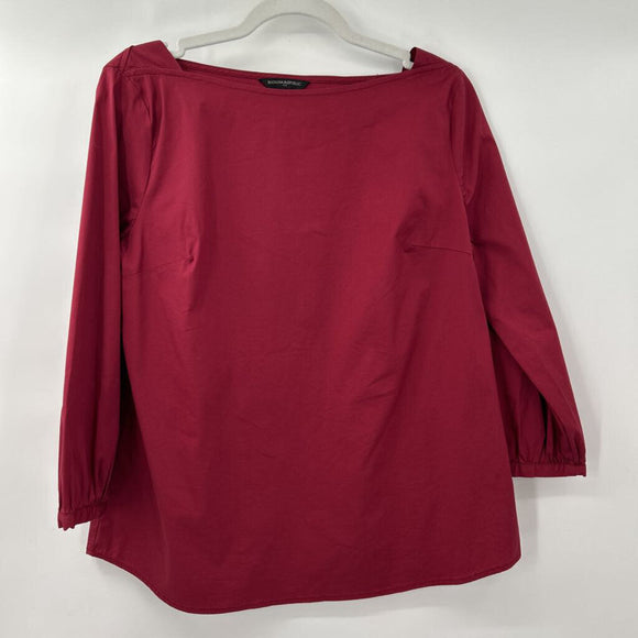 women Banana Republic Outlet Solid Blouse Burgundy Top M