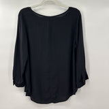 women Gap Solid Blouse Black Top M