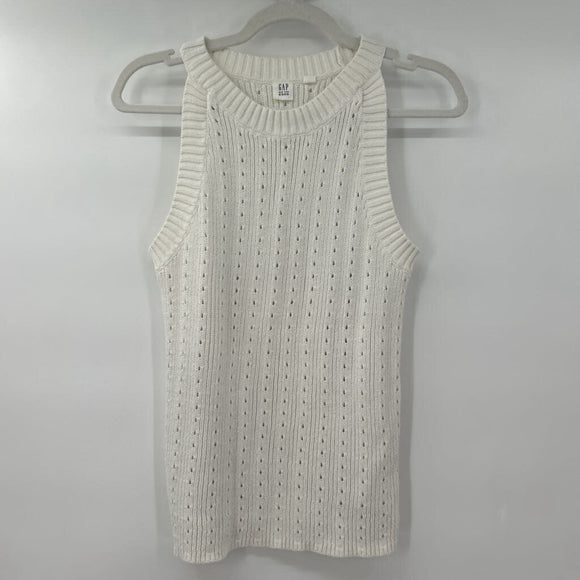 women Gap Knit Tank White Knit Top M