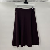 women H&M Knit A-Line Brown Skirt M