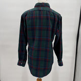 men Pendleton Vintage Plaid Wool Green Multi Top M