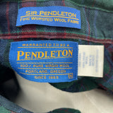 men Pendleton Vintage Plaid Wool Green Multi Top M