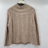 women Eddie Bauer Cable Knit Cardigan Ivory Sweater