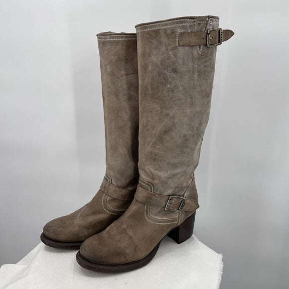 women Frye Vera Tall Slouch Boots Taupe Shoes 9B