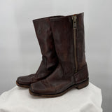 women Frye Leather Heath Boots Brown Shoes 9