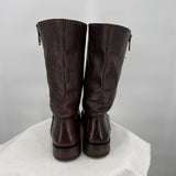 women Frye Leather Heath Boots Brown Shoes 9