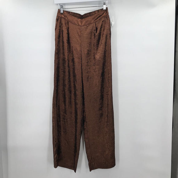 women A New Day Metallic Slacks Copper Brown Pants XS