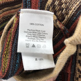 women Eddie Bauer Patterned Cotton Cardigan Tan Multi Sweater S