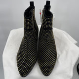 women Juicy Couture Eleonor Gold Studded Boots Black Shoes US7/EU37