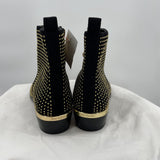 women Juicy Couture Eleonor Gold Studded Boots Black Shoes US7/EU37