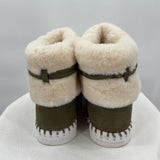 women Ilse Jacobsen Like New with Box Faux Fur Tulip Boots Olive Green Shoes 39/8