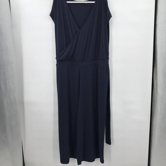 women DG2 Belted Jumpsuit Navy Dress 3X