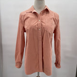 women Duluth Trading Co. Corduroy Button Front Coral Top M