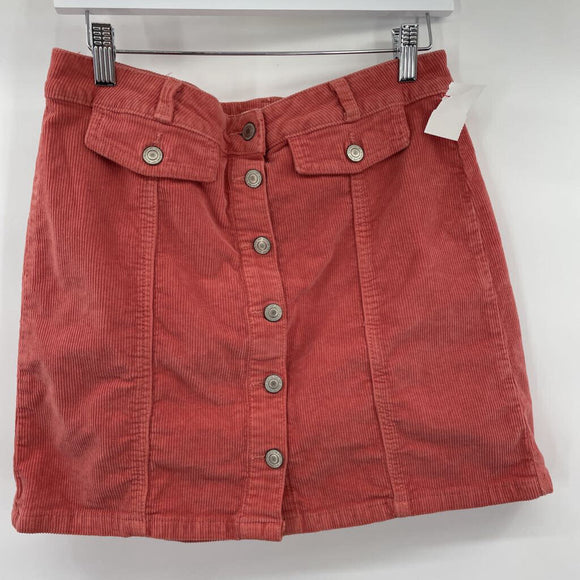 women Corduroy Mini Pink Skirt 10