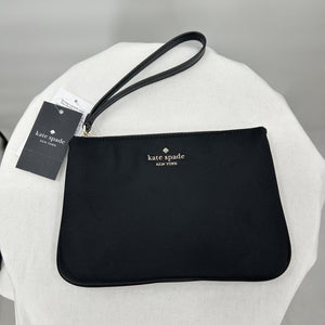 women Kate Spade NWT Medium Wrist Pouch Black Purse