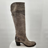 women Frye OTK Jane Distressed Cuff Boots Taupe Shoes 9