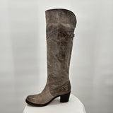 women Frye OTK Jane Distressed Cuff Boots Taupe Shoes 9