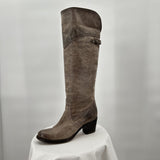 women Frye OTK Jane Distressed Cuff Boots Taupe Shoes 9