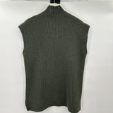 women Ganni - Anthro Wool Blend Sleeveless Turtleneck Green Sweater S