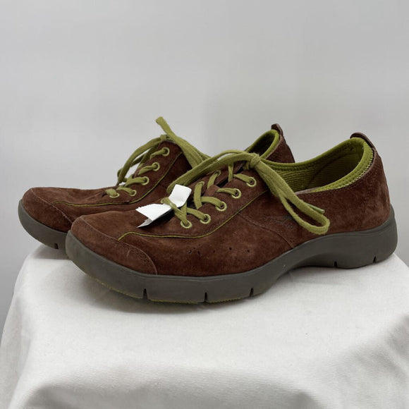 women Dansko Suede Sneaker Brown & Green Shoes 40/9.5