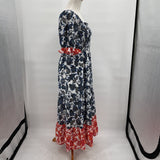 women Tommy Hilfiger NWT Fire Island Mixed Print MSRP $129.50 White Blue Red Dress L