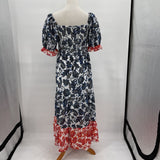 women Tommy Hilfiger NWT Fire Island Mixed Print MSRP $129.50 White Blue Red Dress L