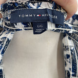 women Tommy Hilfiger NWT Fire Island Mixed Print MSRP $129.50 White Blue Red Dress L