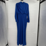 women ASOS NWT Long Sleeve Gown Blue Dress 12