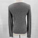 women Apt 9 Cashmere Argyle Gray Sweater S