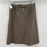 women Luella Plaid Knee Length Brown Skirt EU42/US10