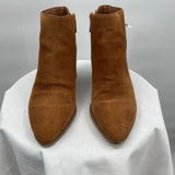 women Michael Kors Suede Ankle Boots Cognac Shoes 7.5