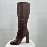 women Steve Madden Leather Knee High Boots Brown Shoes 8.5